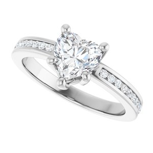 Continuum Sterling Silver 6.5x6.5 mm Heart Ring Mounting – image 8