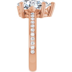 10K Rose Gold 12x7.5 mm Pear Ring Mounting – image 7