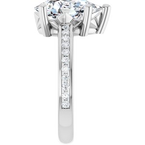 10K White Gold 12x7.5 mm Pear Ring Mounting – image 7
