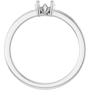 Platinum 5x3.5 mm Oval Ring Mounting – image 4