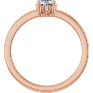 18K Rose Gold 5x3.5 mm Oval Ring Mounting – image 3