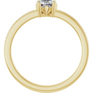 18K Yellow Gold 5x3.5 mm Oval Ring Mounting – image 3