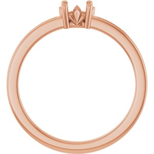 14K Rose Gold 5x3.5 mm Oval Ring Mounting – image 4