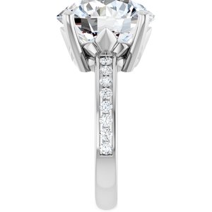 18K White Gold 13 mm Round Ring Mounting – image 7