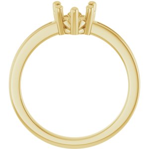 18K Yellow Gold 6.5x6.5 mm Heart Ring Mounting – image 4