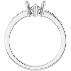 Continuum Sterling Silver 6.5x6.5 mm Heart Ring Mounting – image 4
