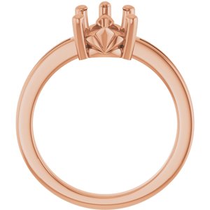 10K Rose Gold 12x7.5 mm Pear Ring Mounting – image 4