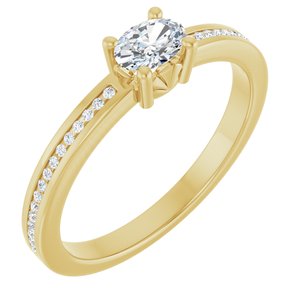 14K Yellow Gold 5x3.5 mm Oval Ring Mounting