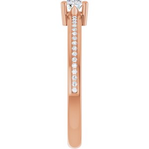 18K Rose Gold 5x3.5 mm Oval Ring Mounting – image 7