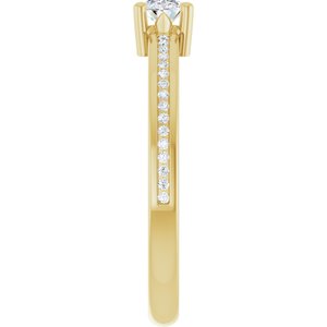 18K Yellow Gold 5x3.5 mm Oval Ring Mounting – image 7