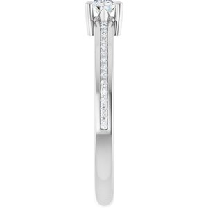 18K White Gold 5x3.5 mm Oval Ring Mounting – image 7