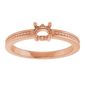 14K Rose Gold 5x3.5 mm Oval Ring Mounting – image 6