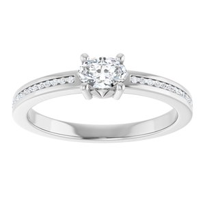 Continuum Sterling Silver 5x3.5 mm Oval Ring Mounting – image 5