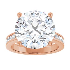 14K Rose Gold 13 mm Round Ring Mounting – image 5