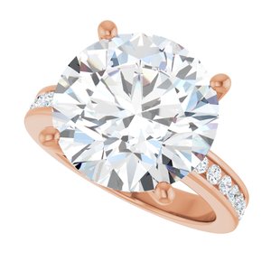 10K Rose Gold 13 mm Round Ring Mounting – image 8