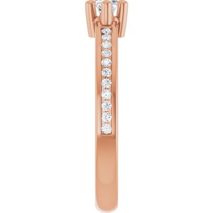 10K Rose Gold 7x3.5 mm Marquise Ring Mounting – image 7