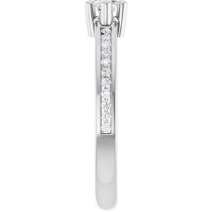 10K White Gold 7x3.5 mm Marquise Ring Mounting – image 7