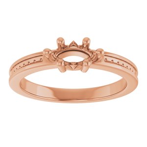 10K Rose Gold 7x3.5 mm Marquise Ring Mounting – image 6