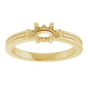14K Yellow Gold 7x3.5 mm Marquise Ring Mounting – image 6