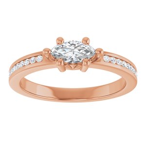 14K Rose Gold 7x3.5 mm Marquise Ring Mounting – image 5