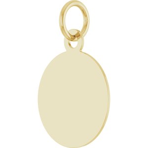 14K Yellow Gold Engravable Disc Pendant – image 2