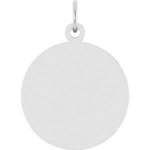 Sterling Silver Engravable Disc Pendant