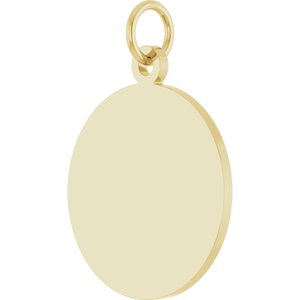 14K Yellow Gold Engravable Disc Pendant – image 2