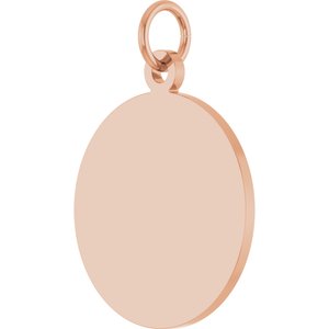 14K Rose Gold Engravable Disc Pendant – image 2
