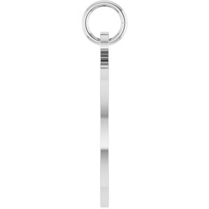 14K White Gold Engravable Disc Pendant – image 3