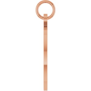 14K Rose Gold Engravable Disc Pendant – image 3