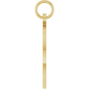 14K Yellow Gold Engravable Disc Pendant – image 3