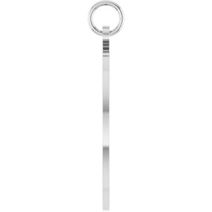 14K White Gold Engravable Disc Pendant – image 3