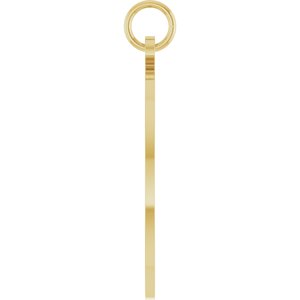10K Yellow Gold Engravable Disc Pendant – image 3
