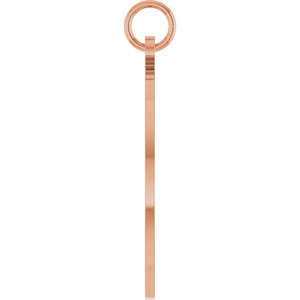 14K Rose Gold Engravable Disc Pendant – image 3