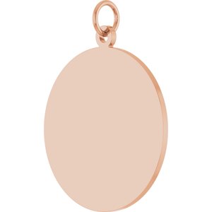 14K Rose Gold Engravable Disc Pendant – image 2