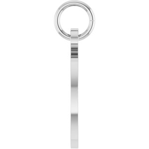 14K White Gold Engravable Oval Disc Pendant – image 3