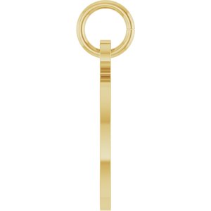 14K Yellow Gold Engravable Oval Disc Pendant – image 3