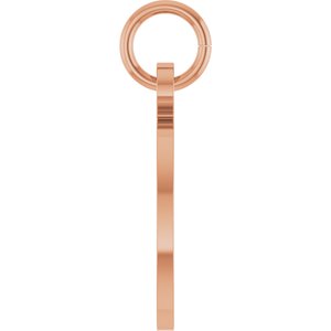 14K Rose Gold Engravable Oval Disc Pendant – image 3