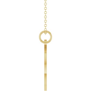 10K Yellow Gold Engravable Round Disc 18" Necklace – image 3