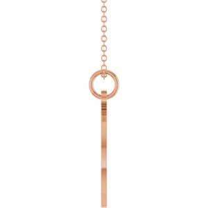 14K Rose Gold Engravable Round Disc 18" Necklace – image 3