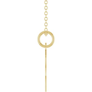 10K Yellow Gold Engravable Round Disc 18" Necklace – image 3