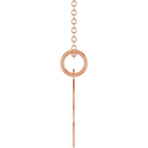 14K Rose Gold Engravable Round Disc 18" Necklace – image 3