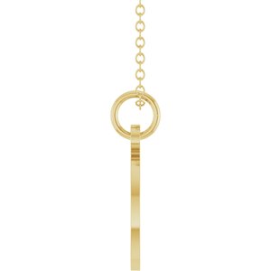 10K Yellow Gold Engravable Oval Disc 18" Necklace – image 3