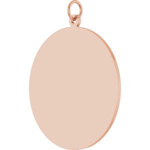 14K Rose Gold Engravable Disc Pendant – image 2