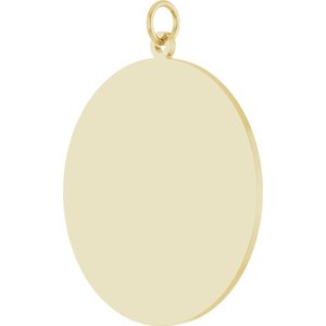 10K Yellow Gold Engravable Disc Pendant – image 2