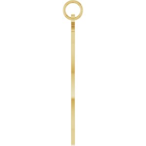 14K Yellow Gold Engravable Disc Pendant – image 3