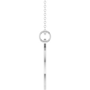 Sterling Silver Engravable Oval Disc 18" Necklace – image 3