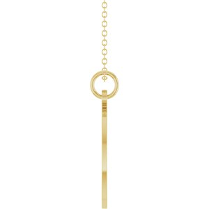 14K Yellow Gold Engravable Oval Disc 18" Necklace – image 3