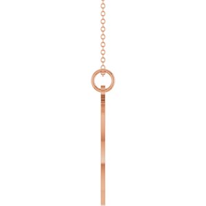 14K Rose Gold Engravable Round Disc 18" Necklace – image 3