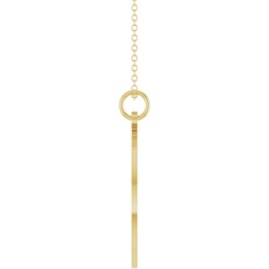 10K Yellow Gold Engravable Round Disc 18" Necklace – image 3